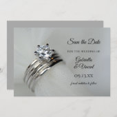 Save The Date Anneaux de mariage Mariage Enregistrer la date (Devant / Derrière)