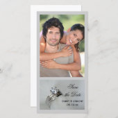 Save The Date Anneaux de mariage Mariage Enregistrer la date Ann (Devant / Derrière)