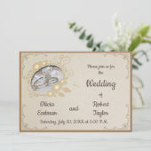 Save The Date Anneaux de mariage vintage (Debout devant)