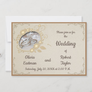 Save The Date Anneaux de mariage vintage