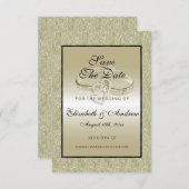 Save The Date Anneaux Mariages romantiques, Mariage Parties scin (Devant / Derrière)