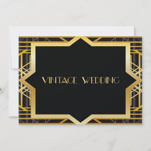 Save The Date Années folles Gatsby Style Enregistrer la date (Dos)