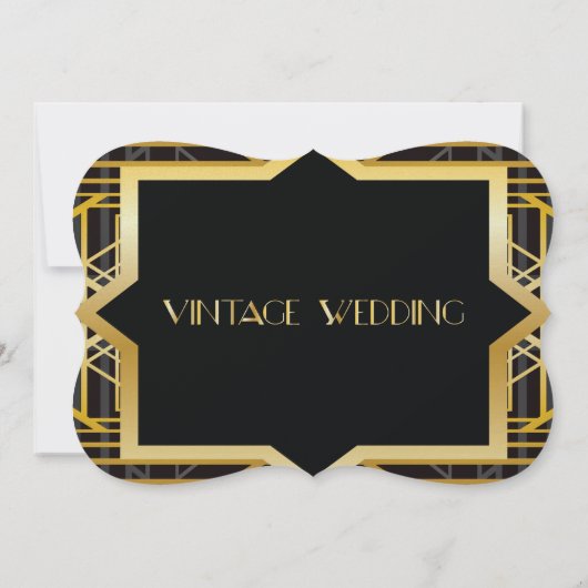 Save The Date Années folles Gatsby Style Enregistrer la date (Dos)