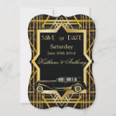 Save The Date Années folles Gatsby Style Enregistrer la date (Devant)