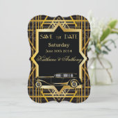 Save The Date Années folles Gatsby Style Enregistrer la date (Debout devant)