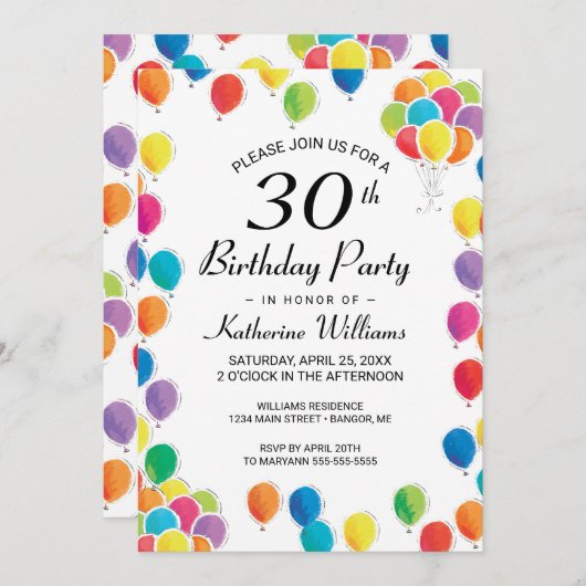Save The Date anniversaire (Devant / Derrière)