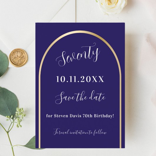 Save The Date Anniversaire d'or bleu