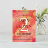 Save The Date Anniversaire élégant du 2ème Mariage Garnet (Debout devant)