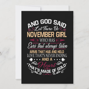 Save The Date Anniversaire Et Dieu A Dit Qu'Il Y Ait Novembre