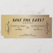 Save The Date Annonce de billet de cinéma pour la réservation de (Devant / Derrière)