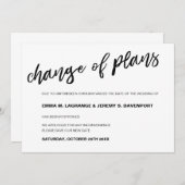 Save The Date Annonce de changement de date de mariage (Devant / Derrière)