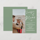 Save The Date Annonce de changement de plans de mariage moderne (Devant / Derrière)
