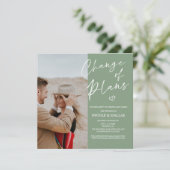 Save The Date Annonce de changement de plans de mariage moderne (Debout devant)