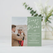 Save The Date Annonce de changement de plans de mariage moderne (Debout devant)
