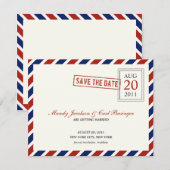 Save The Date Annonce de conservation de la date par avion (Devant / Derrière)