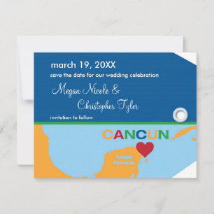 Save The Date Annonce de date de sauvegarde étiquette de bagage 