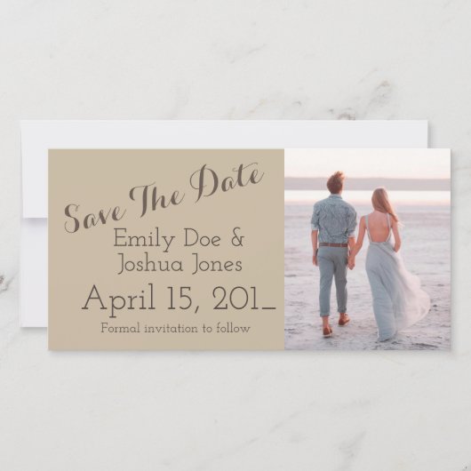 Save The Date Annonce de fiançailles simple Enregistrer la date (Devant)