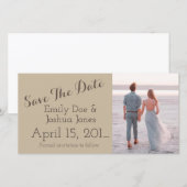 Save The Date Annonce de fiançailles simple Enregistrez la date (Devant / Derrière)