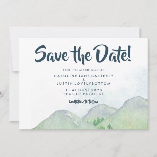 Save The Date Annonce de mariage à la date de sauvegarde des Mon (Devant)