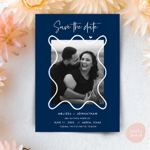 Save The Date Annonce de mariage Couple Heureux pour réserver la