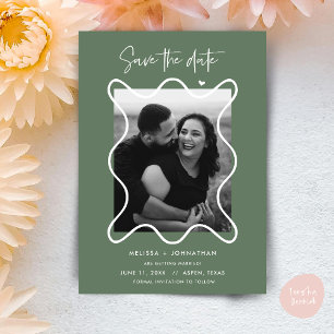 Save The Date Annonce de mariage Couple Heureux pour réserver la