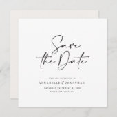 Save The Date Annonce de mariage en typographie manuscrite moder (Devant / Derrière)