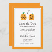 Save The Date Annonce de mariage Halloween mignonne pour sauver  (Devant / Derrière)