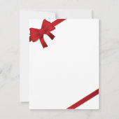 Save The Date Annonce de mariage hivernal aux rubans rouges pour (Dos)