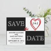 Save The Date Annonce de mariage LOVE à sauvegarder vue de face (Debout devant)