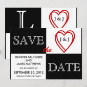 Save The Date Annonce de mariage LOVE à sauvegarder vue de face (Devant / Derrière)