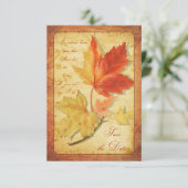 Save The Date Annonce de mariage pour les feuilles d'automne, En (Debout devant)