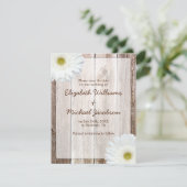 Save The Date Annonce de mariage Rustique Fleur Blanche à Épargn (Debout devant)