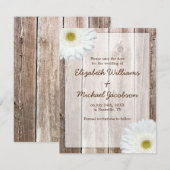 Save The Date Annonce de mariage Rustique Fleur Blanche à Épargn (Devant / Derrière)