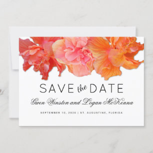 Save The Date Annonce de mise en garde Big Orange Hibiscus