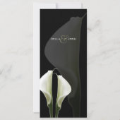 Save The Date Annonce de Mise en Garde Fleur de Calla Lily (Dos)