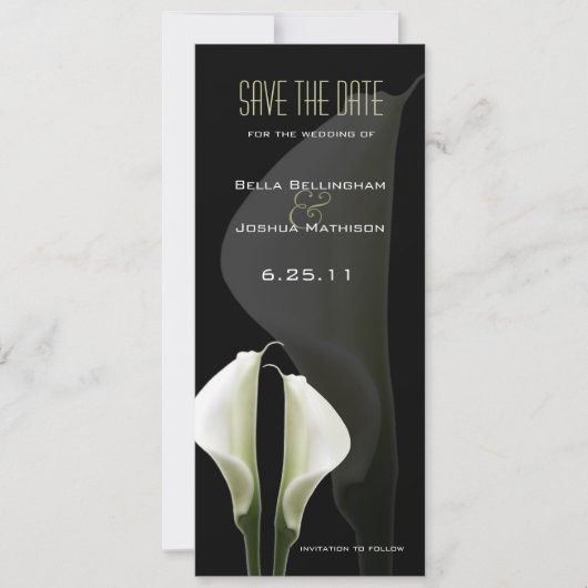 Save The Date Annonce de Mise en Garde Fleur de Calla Lily (Devant)