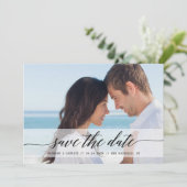 Save The Date Annonce de photo de sauvegarde de date chic intemp (Debout devant)