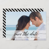 Save The Date Annonce de photo de sauvegarde de date chic intemp (Devant / Derrière)