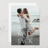 Save The Date Annonce de photo de sauvegarde typographique de la (Devant / Derrière)