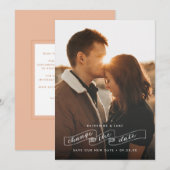 Save The Date Annonce de report de date de mariage (Devant / Derrière)