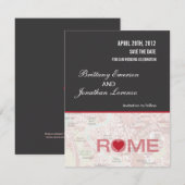 Save The Date Annonce de sauvegarde de date à Rome Italie (Devant / Derrière)