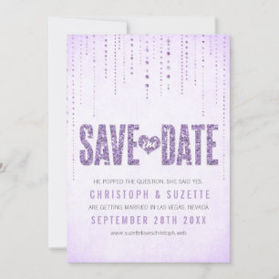 Save The Date Annonce de sauvegarde de date avec regard scintill