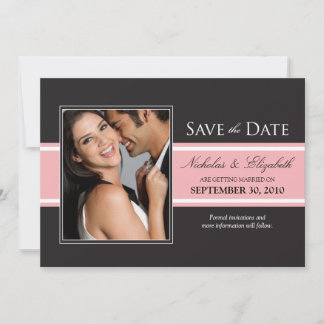 Save The Date Annonce de sauvegarde de date avec une bande rose 