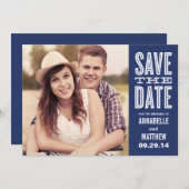 Save The Date Annonce de sauvegarde de date | Bande rétro côté (Devant / Derrière)