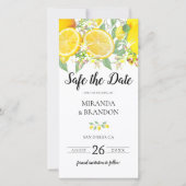 Save The Date Annonce de sauvegarde de date Boho Lemon Evite (Devant)