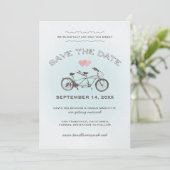 Save The Date Annonce de sauvegarde de date de bicyclette en tan (Debout devant)