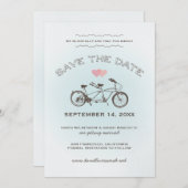 Save The Date Annonce de sauvegarde de date de bicyclette en tan (Devant / Derrière)