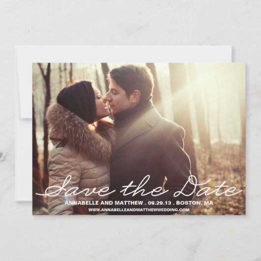 Save The Date Annonce de sauvegarde de date de calligraphie (Devant)