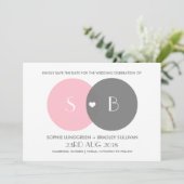 Save The Date Annonce de sauvegarde de date de diagramme de Venn (Debout devant)