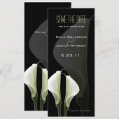 Save The Date Annonce de sauvegarde de date de l'Lis calla (Devant / Derrière)